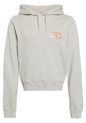 Martine Rose logo-appliqué cotton hoodie - Grey