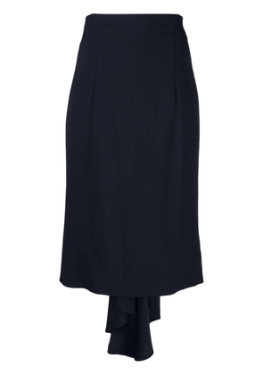 Moschino pleated asymmetric midi skirt - Blue