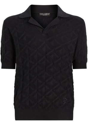 Dolce & Gabbana knitted polo shirt - Blue