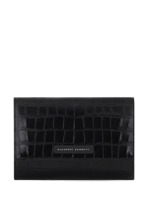 Giuseppe Zanotti Ulyana crocodile-effect clutch - Black