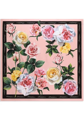Dolce & Gabbana floral-print scarf - Pink