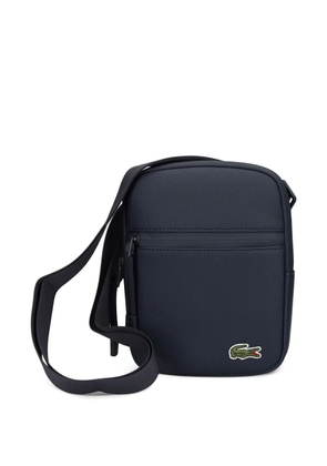 Lacoste logo-appliqué messenger bag - Blue