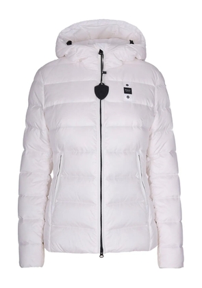 Blauer Caroll hooded embellished puffer jacket - White