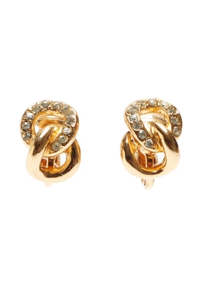 Christian Dior Pre-Owned 1990-2010 rhinestone-embellished earrings - Gold