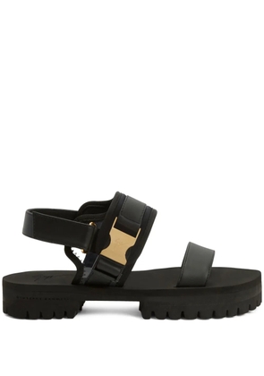 Giuseppe Zanotti Mederic logo-buckle leather sandals - Black