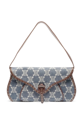 Celine Pre-Owned 2000s macadam-pattern denim tote bag - Blue