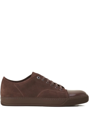Lanvin suede leather cap-toe sneakers - Brown
