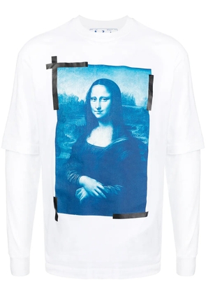 Off-White Monalisa-print long-sleeve cotton T-shirt