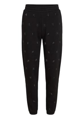 Karl Lagerfeld rhinestone-embellished track pants - Black