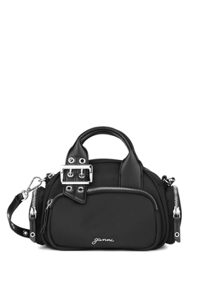 GANNI logo-print tote bag - Black