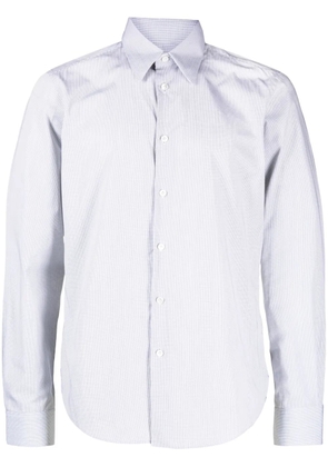 Lanvin grid-pattern cotton shirt - Grey