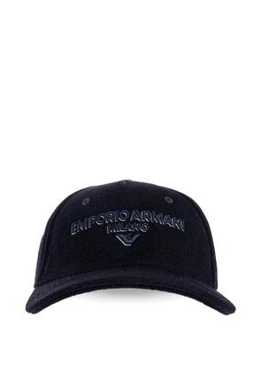 Emporio Armani logo-embroidered baseball cap - Blue