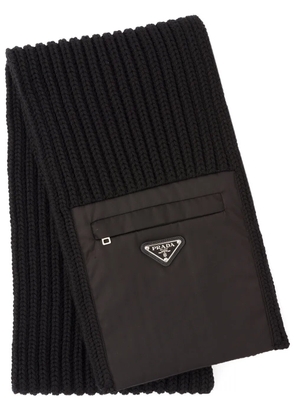 Prada Shaker knit scarf - Black