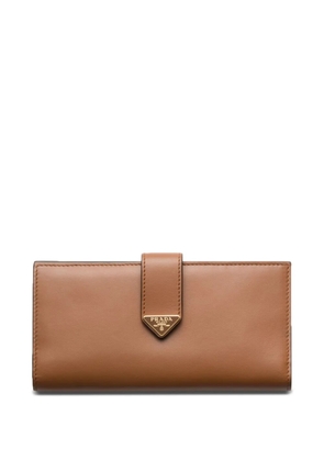 Prada large leather wallet - Brown