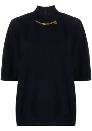 Stella McCartney Falabella high-neck wool blouse - Blue