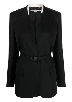 Stella McCartney single-breasted belted blazer - Black