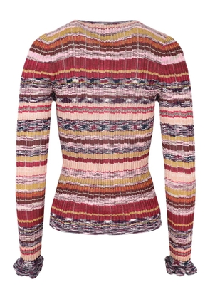 Ulla Johnson ribbed striped cardigan - Red