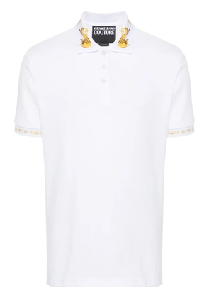 Versace Jeans Couture Watercolor Couture-print polo shirt - White
