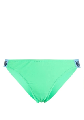 Moschino logo-embossed bikini bottoms - Green