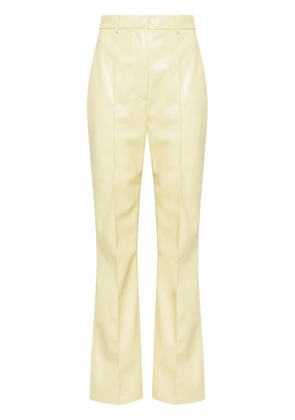 Nanushka Leena faux-leather flared trousers - Yellow