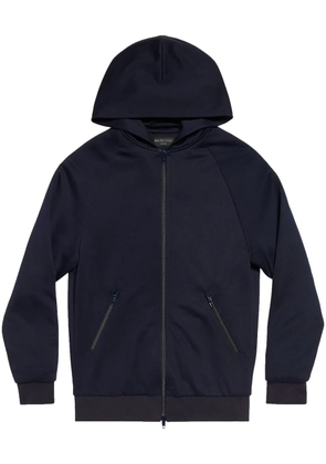 Balenciaga logo-print zip-up hoodie - Blue
