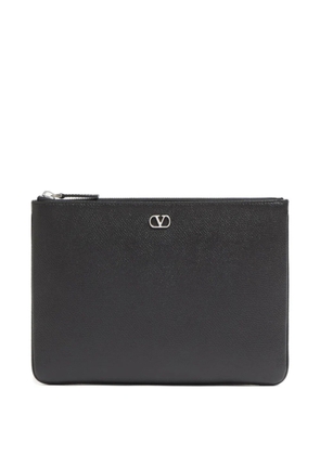 Valentino Garavani VLogo Signature leather clutch bag - Black