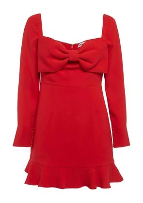 Self-Portrait bow-detail crepe dress - Red