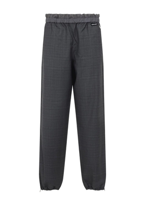 Miu Miu checked elasticated-waist track pants - Grey