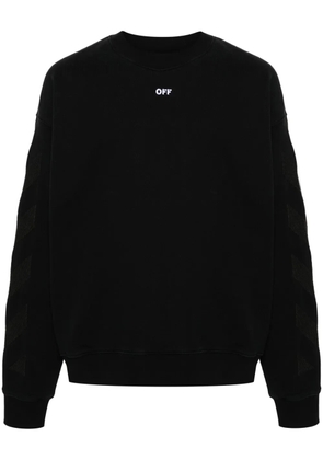 Off-White Diag-stripe cotton sweatshirt - Black
