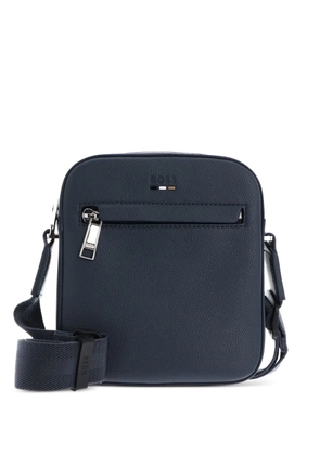 BOSS debossed logo messenger bag - Blue