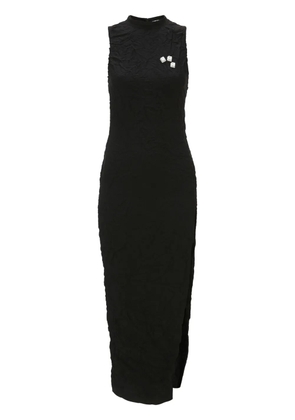 JW Anderson Keyboard crinkled-finish dress - Black