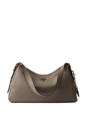 Prada Aimée leather shoulder bag - Grey