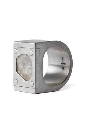 Parts of Four Plate diamond ring single - Silver