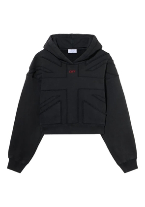 Off-White Union Appliqué cropped hoodie - Black