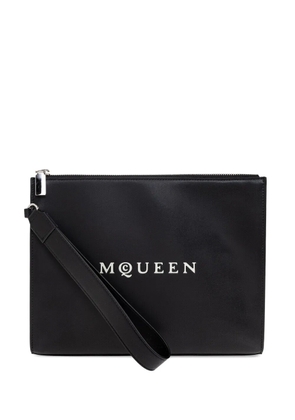 Alexander McQueen leather clutch bag - Black