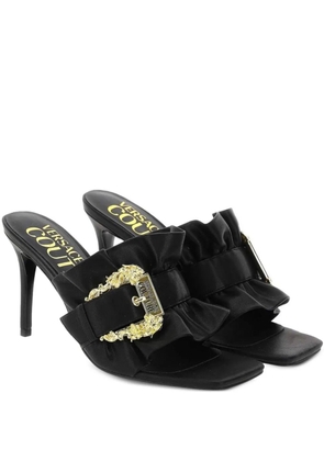 Versace Jeans Couture ruffled-detail sandals - Black