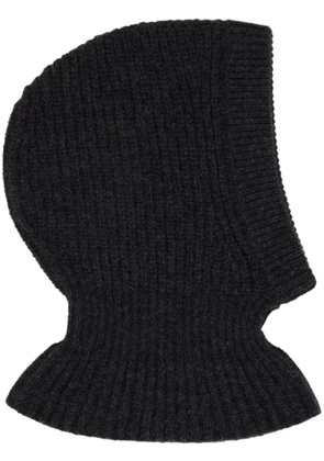 LEMAIRE ribbed-knit lambs wool balaclava - Grey