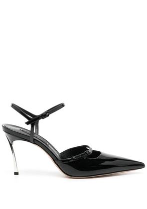 Casadei 90mm patent leather pumps - Black