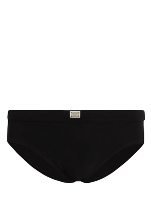 Dolce & Gabbana logo-plaque swim trunks - Black