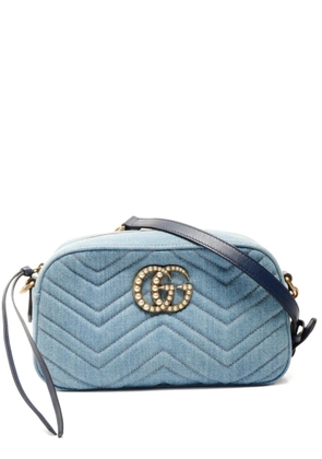 Gucci Pre-Owned 2015-2025 chevron logo cross-body bag - Blue