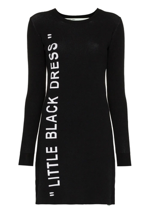 Off-White Slogan mini-dress - Black