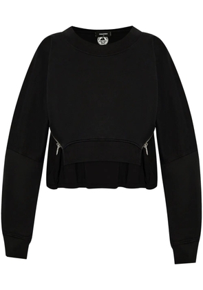 DSQUARED2 zip-detail cotton sweatshirt - Black