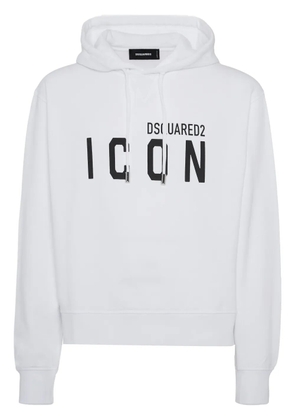 DSQUARED2 logo-print hoodie - White