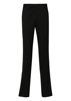 Lardini twill tapered-leg tailored trousers - Black