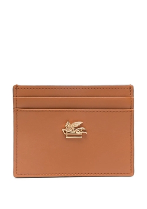 ETRO leather card holder - Brown