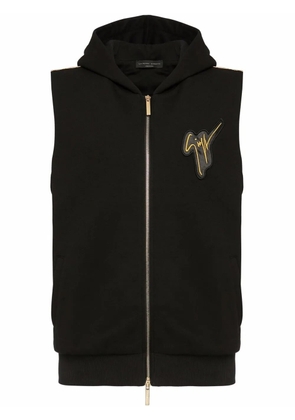 Giuseppe Zanotti sleeveless zip-front hoodie - Black