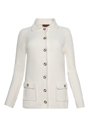 Gucci crochet button cardigan - White