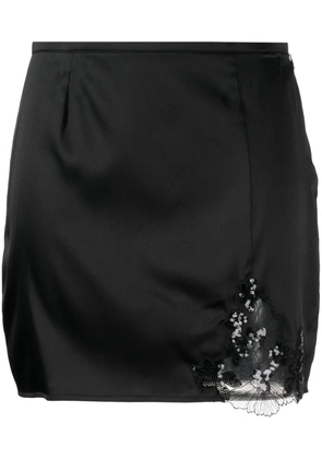 Fleur Du Mal Violet sequinned skirt - Black