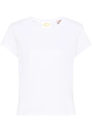 TWINSET logo-plaque cotton T-shirt - White