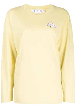 Off-White Flower Arrow organic-cotton sweatshirt - Yellow